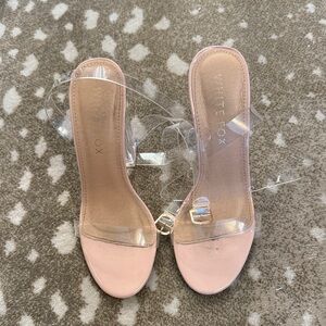 Pink Clear Strap Heels
